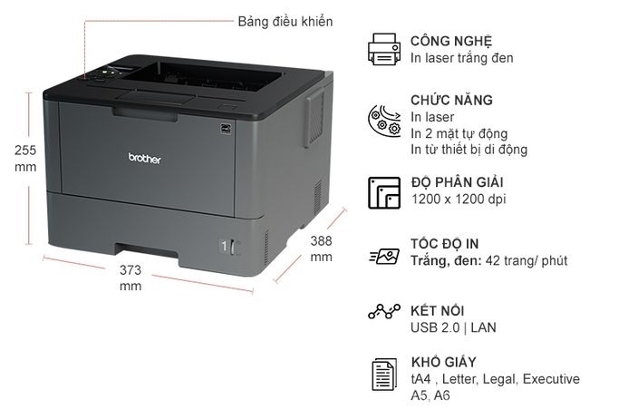 M&aacute;y in Brother HL-L5100DN Si&ecirc;u Tốc